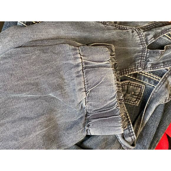 Levi’s Strauss & Co. girls overalls bibs cuffed gathered ankle 8 REG blue jean‎ - Picture 7 of 8